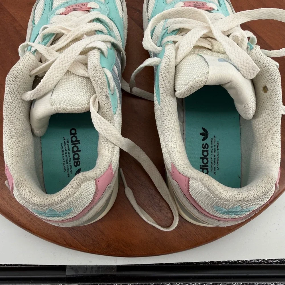 Adidas Torsion Yung-1 Mens‎ 6 Off White Mint Pink GZ9802 Retro Chunky Sneakers